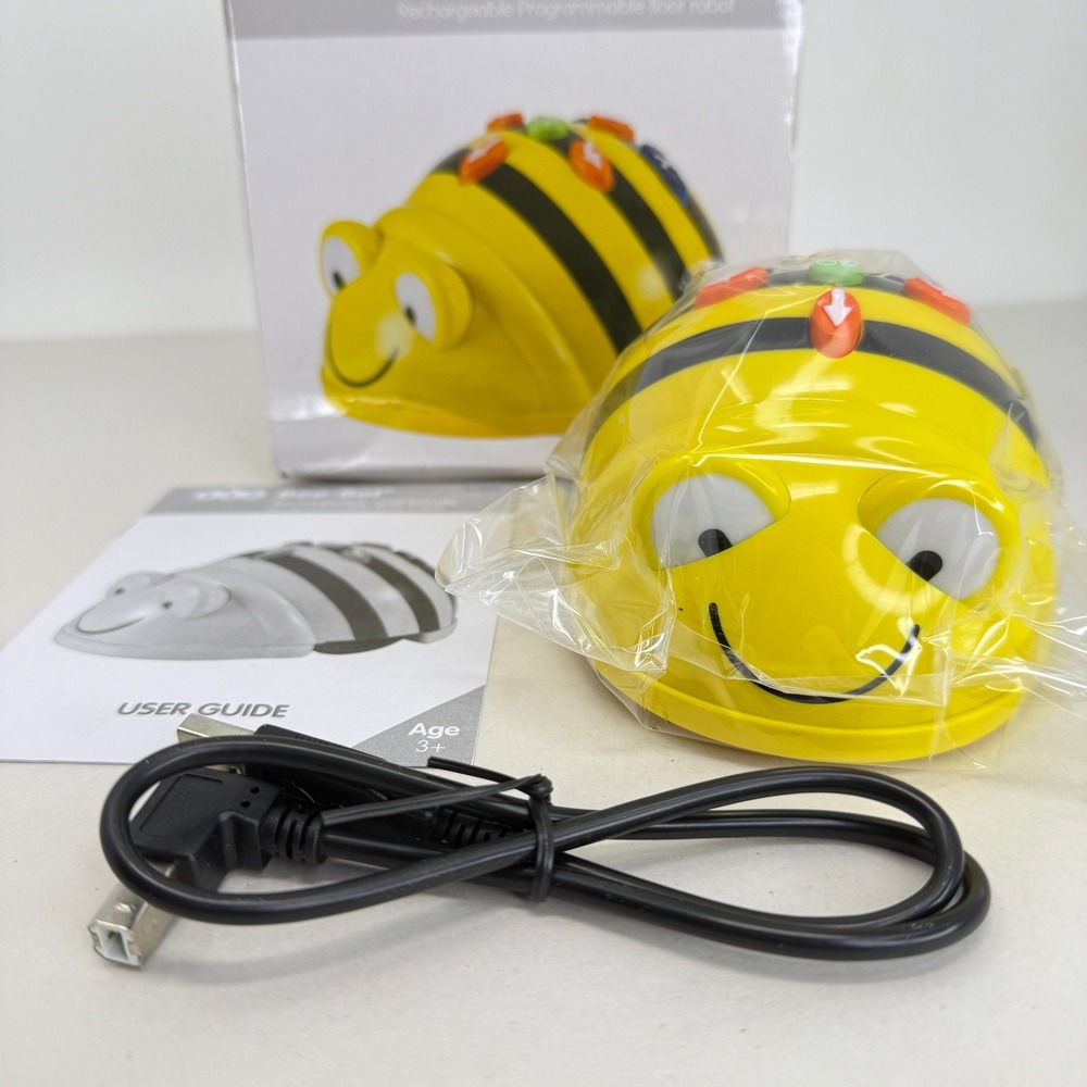 TTS Bee-Bot Rechargeable Programmable Floor Robot EL-3893c Yellow STEM Toy